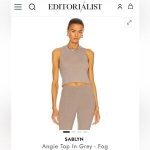 Sablyn cashmere tank - like new retail $310 - Angie top in color fog